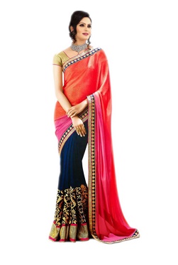 India Desire : Buy SF Multi Color Faux Georgette Saree At Rs 276 From Snapdeal [Loot Deal]